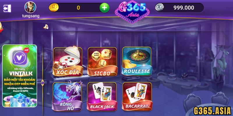 Tìm hiểu thông tin về sảnh chơi Live Casino G365