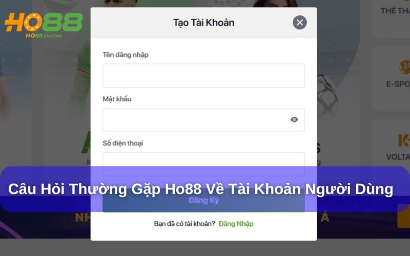 Cách đăng ký tài khoản tại Ho88 Eucom